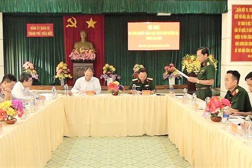 Hội nghị Đảng ủy Quân sự TP. Châu Đốc ra nghị quyết tháng 1/2024