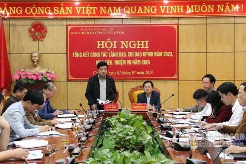Cao Lộc: Tổng kết công tác giải phóng mặt bằng năm 2023