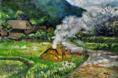 Cảm nhận phong cảnh miền núi qua triển lãm tranh 'Sắc màu'