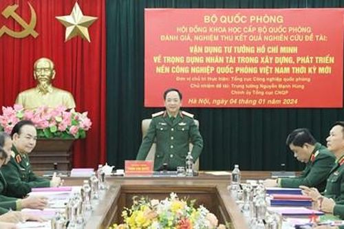 Nghiệm thu đề tài về trọng dụng nhân tài trong phát triển công nghiệp quốc phòng