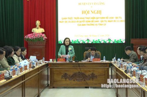 Huyện ủy Văn Lãng quán triệt, triển khai các quy định, quyết định của Ban Thường vụ Tỉnh ủy về phân công phụ trách, theo dõi, hỗ trợ xã phường, thôn tổ dân phố