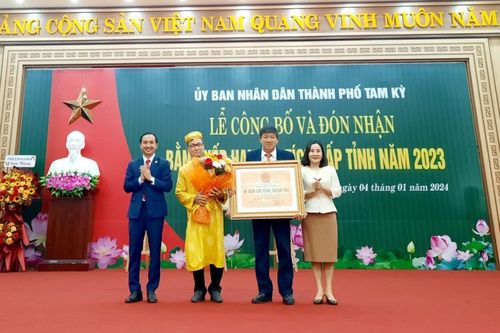 Tam Kỳ đón nhận Bằng xếp hạng 3 Di tích cấp tỉnh