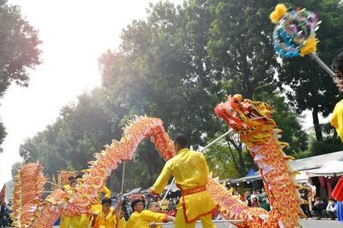 Sinh viên Thủ đô trổ tài múa rồng nghệ thuật