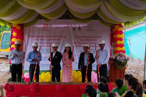 Khởi công xây dựng phòng học Trường Mầm non ở vùng chiến khu Ba Lòng