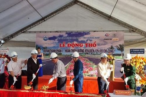 Quảng Nam khởi công Dự án đường ven biển 129, giai đoạn 2 trên 900 tỷ đồng