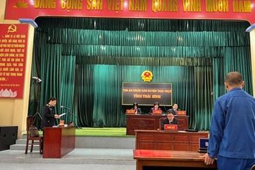 VKSND huyện Thái Thụy phối hợp tổ chức phiên tòa lưu động 3 vụ án hình sự