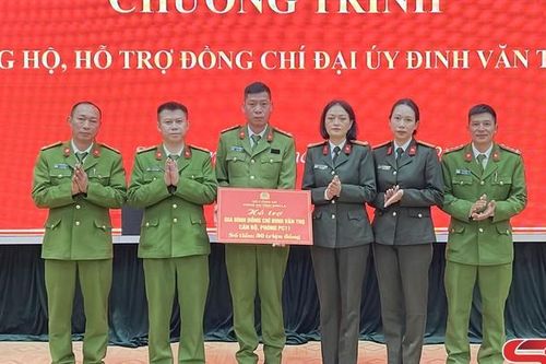 Hỗ trợ cán bộ công an có hoàn cảnh khó khăn