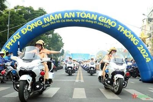 Thành phố Hồ Chí Minh ra quân thực hiện Năm An toàn giao thông 2024
