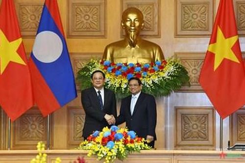 Thủ tướng Chính phủ Phạm Minh Chính hội đàm với Thủ tướng Lào Sonexay Siphandone