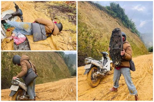Xúc động hình ảnh cô giáo ngã sõng soài trên đường vào bản dạy học