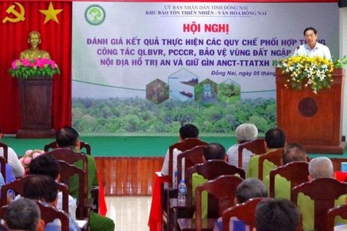 Hội nghị bảo vệ nguồn lợi thủy sản hồ Trị An và công tác quản lý rừng