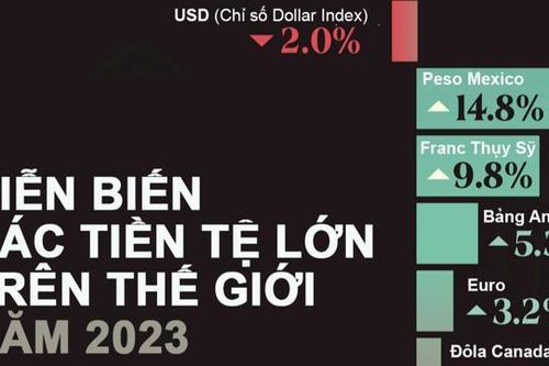 Giá trị các đồng tiền lớn thay đổi thế nào trong năm 2023?