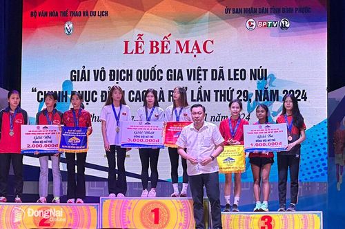 Đồng Nai xếp nhì đồng đội nữ trẻ Giải Vô địch quốc gia Việt dã leo núi 'Chinh phục đỉnh cao Bà Rá'