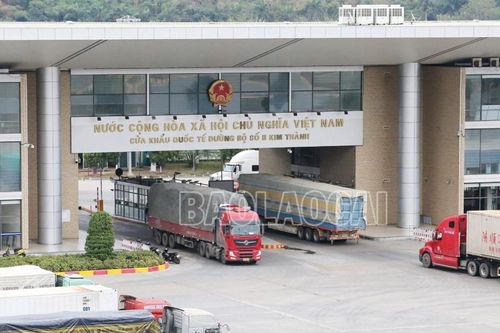 Năm 2023, kim ngạch xuất khẩu qua Cửa khẩu Kim Thành đạt gần 549 triệu USD, tăng 181%