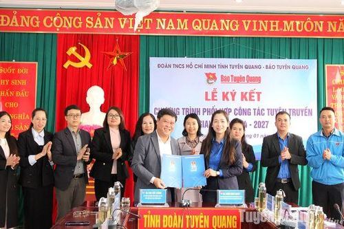 Ký kết chương trình phối hợp công tác tuyên truyền giữa Báo Tuyên Quang và Đoàn TNCS Hồ Chí Minh tỉnh Tuyên Quang