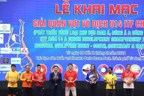 Khai mạc Giải Quần vợt Vô địch U14 ITF châu Á tại tỉnh Bắc Ninh