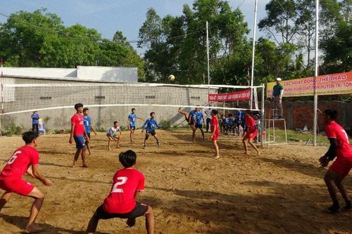 Tri Tôn tổ chức thi đấu bóng chuyền mừng Đảng, mừng Xuân 2024
