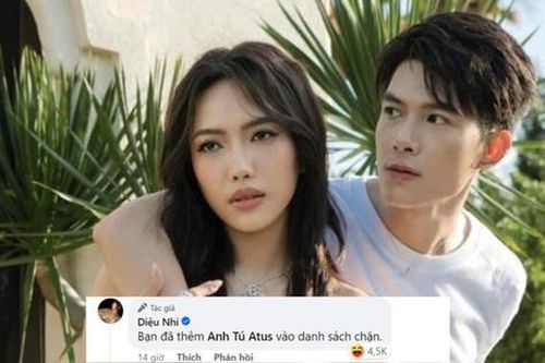 Anh Tú bất ngờ bị Diệu Nhi tuyên bố 'đưa vào danh sách chặn' trên mạng xã hội