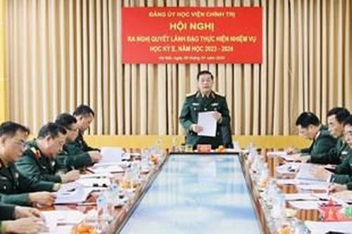 Đảng ủy Học viện Chính trị tổ chức Hội nghị ra nghị quyết lãnh đạo thực hiện nhiệm vụ