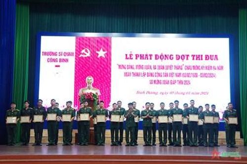 Trường Sĩ quan Công binh phát động thi đua 'Mừng Đảng, mừng Xuân, ra quân quyết thắng'