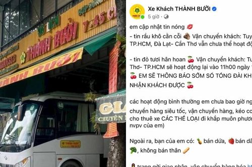 Chưa cấp phép nhà xe Thành Bưởi hoạt động tuyến TP HCM - Cần Thơ
