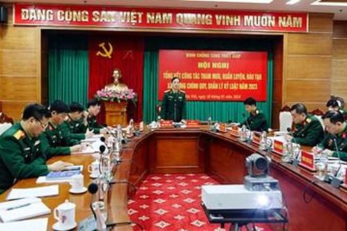 Hội nghị tổng kết công tác tham mưu, huấn luyện, đào tạo và xây dựng chính quy, quản lý kỷ luật năm 2023