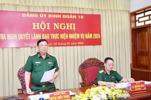 Binh đoàn 16 tổ chức Hội nghị ra nghị quyết lãnh đạo thực hiện nhiệm vụ năm 2024