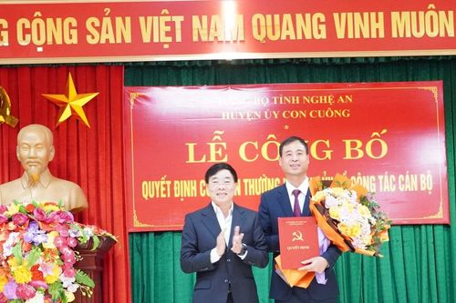 Con Cuông có tân Phó Bí thư Thường trực Huyện ủy