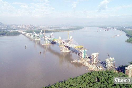 Dự án cầu 2.000 tỷ nối Hải Phòng với Quảng Ninh băng băng về đích