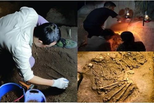 Cận cảnh di cốt niên đại 1 vạn năm vừa phát hiện ở Hà Nam, bí ẩn tư thế lạ của ngôi mộ song táng
