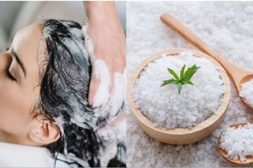 Thêm muối vào dầu gội trước khi gội đầu để giải quyết một trong những vấn đề lớn nhất về tóc