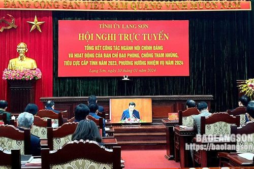 Tổng kết công tác ngành nội chính Đảng và hoạt động của Ban Chỉ đạo phòng chống tham nhũng, tiêu cực cấp tỉnh năm 2023