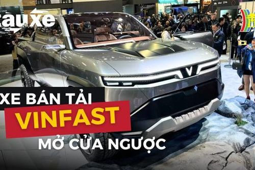 Mẫu xe bán tải mới của VinFast thiết kế cửa mở ngược| Bản tin Tàu và Xe | 10/01/2024