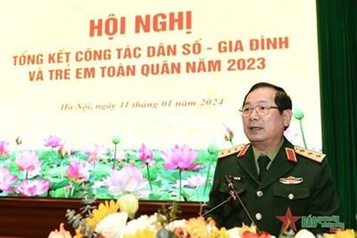 Thượng tướng Lê Huy Vịnh chủ trì tổng kết công tác dân số, gia đình và trẻ em toàn quân năm 2023