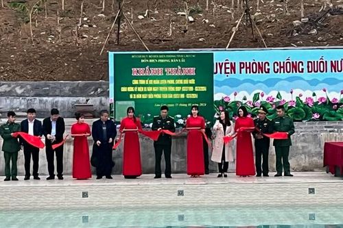 Khánh thành bể bơi huấn luyện phòng chống đuối nước cho trẻ em biên giới