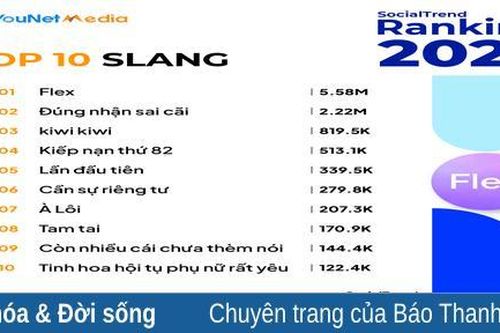 'Flex', 'à lôi' và 'vô tri' – các từ lóng 'hot trend' được tìm kiếm nhiều nhất trên mạng xã hội