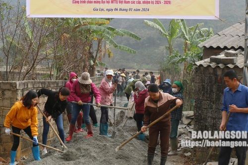 Tích cực thực hiện nhiều công trình, phần việc chào mừng đại hội MTTQ các cấp