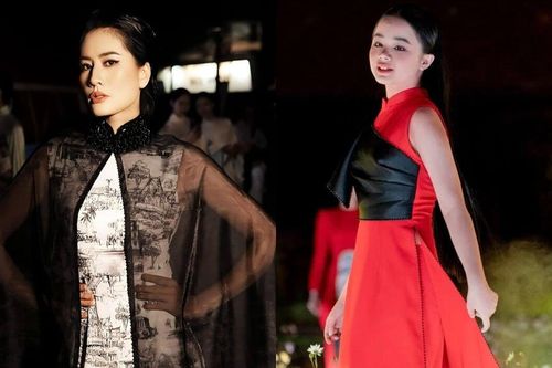 Diễn viên Minh Cúc, mẫu nhí Maika Ngọc Khánh khoe sắc với áo dài cách điệu