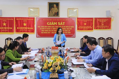 Đoàn đại biểu Quốc hội Hòa Bình thực hiện giám sát tại các đơn vị sự nghiệp công lập