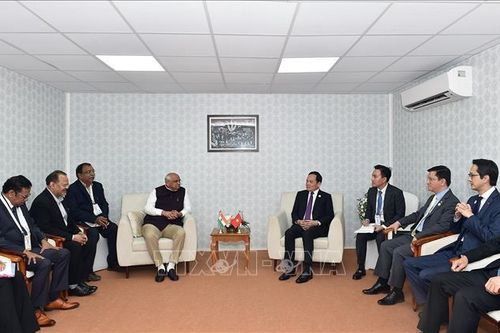 Phó Thủ tướng Trần Lưu Quang tiếp Thủ hiến bang Gujarat