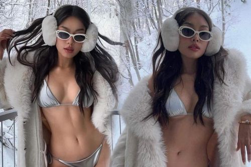 Á hậu Thảo Nhi Lê diện bikini nóng bỏng giữa mùa tuyết rơi ở Nhật Bản