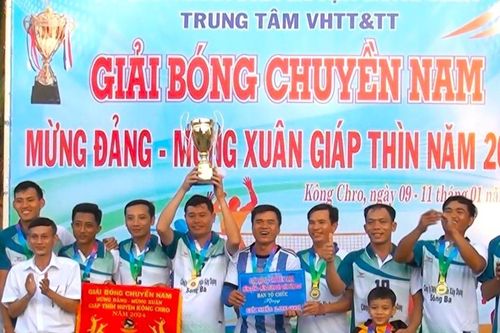 Kông Chro: Bế mạc Giải bóng chuyền nam mừng Đảng-mừng Xuân Giáp Thìn năm 2024