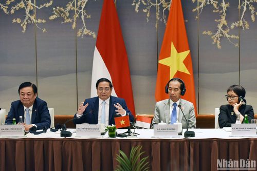Thủ tướng Phạm Minh Chính và Tổng thống Indonesia đối thoại với doanh nghiệp hai nước