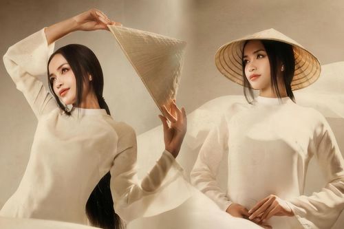 Hoa hậu Ngọc Châu mang hình ảnh áo dài lên sóng quốc tế