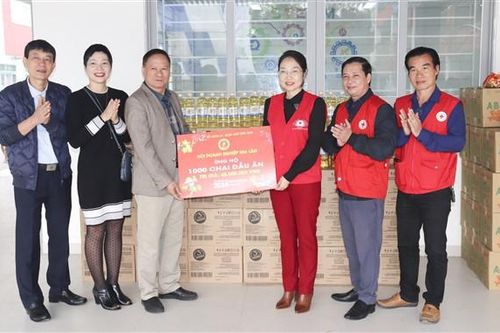 Gia Lâm tiếp nhận hàng hóa ủng hộ chương trình 'Xuân nhân ái–Tết yêu thương'