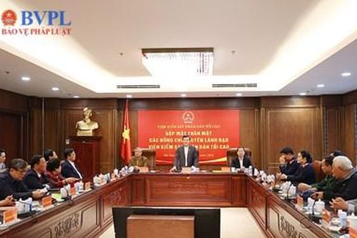 Viện trưởng Lê Minh Trí gặp mặt thân mật các đồng chí nguyên lãnh đạo VKSND tối cao