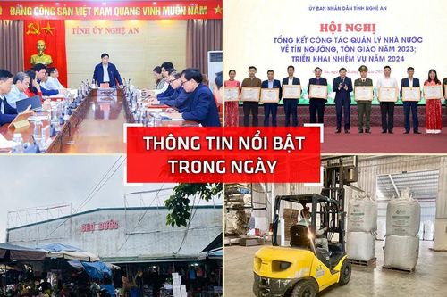 Nghệ An: Thông tin nổi bật ngày 15/1