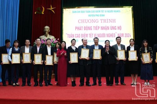 Phú Bình: Tiếp nhận gần 1,5 tỷ đồng ủng hộ 'Tuần cao điểm Tết vì người nghèo'