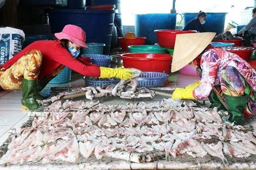 Làng nghề cá khô Vàm Láng nhộn nhịp sản xuất phục vụ Tết Nguyên Đán