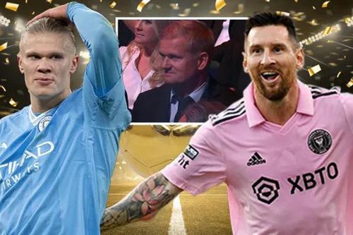 Biểu cảm của bố Haaland khi Messi là người chiến thắng FIFA The Best